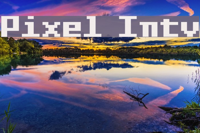 Pixel Intv Schriftart examples