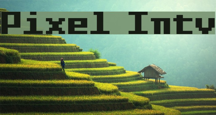 Pixel Intv Schriftart examples