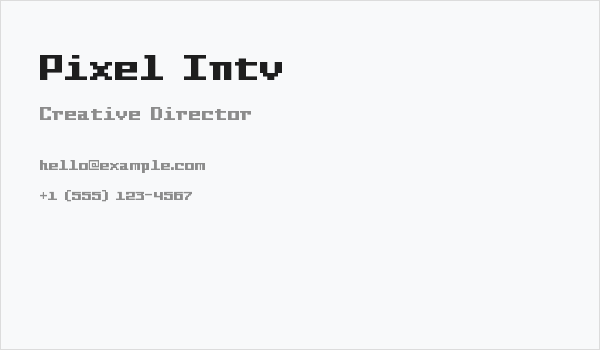 Pixel Intv Business Card
