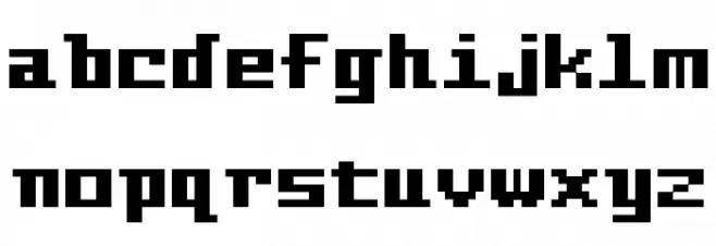 Pixel Intv Schriftart Kleinbuchstaben