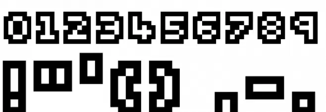 Pixel Inversions Regular Font OTHER CHARS