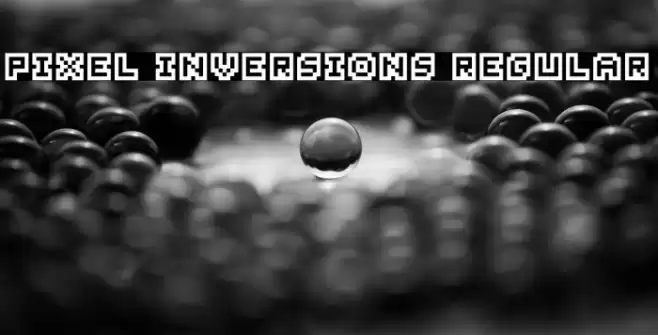 Pixel Inversions Regular Font examples