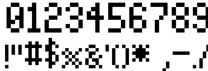 Pixel Josh 6 Font OTHER CHARS