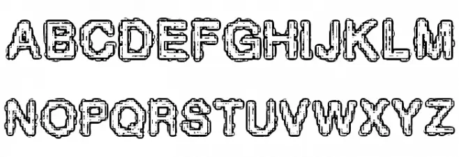 Pixel Krud [BRK] Schriftart Groß