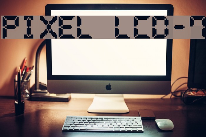 Pixel LCD-7 Font examples
