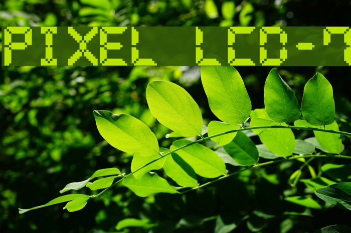 Pixel LCD-7 Font examples