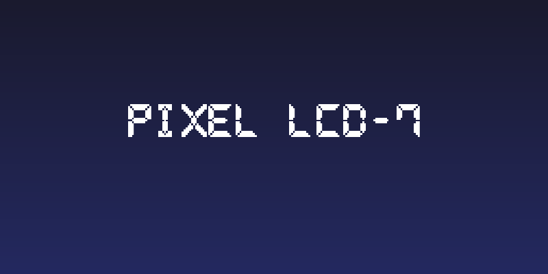 Pixel LCD-7 Social Header