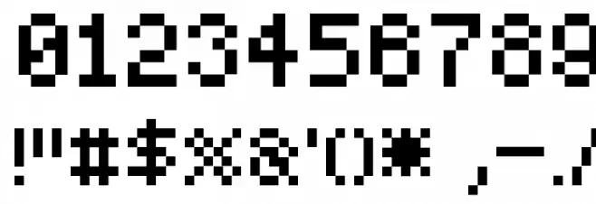 Pixel Love Font OTHER CHARS