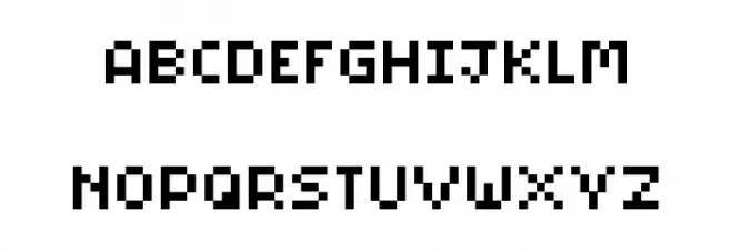 Pixel Maz Regular Font UPPERCASE
