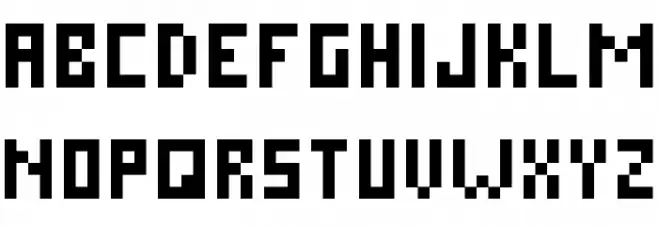 Pixel Millennium Caratteri MAIUSCOLE
