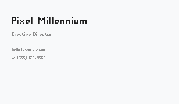 Pixel Millennium Business Card