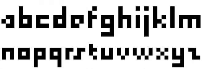 Pixel Millennium 字体 小写