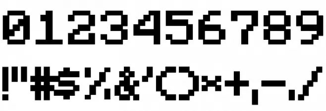 Pixel Miners Font OTHER CHARS