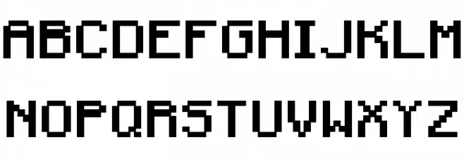 Pixel Miners Schriftart Groß