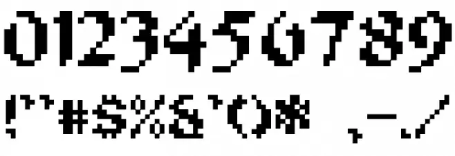 Pixel Musketeer Font OTHER CHARS