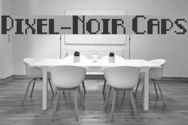 Pixel-Noir Caps Font examples