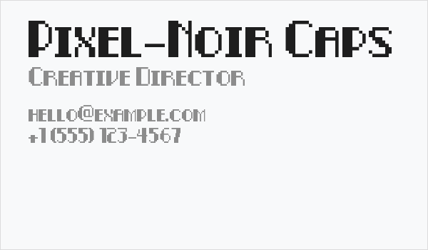Pixel-Noir Caps Business Card