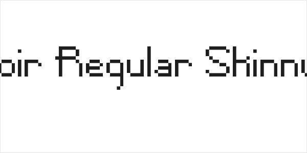 Pixel-Noir Regular Skinny Short Logo