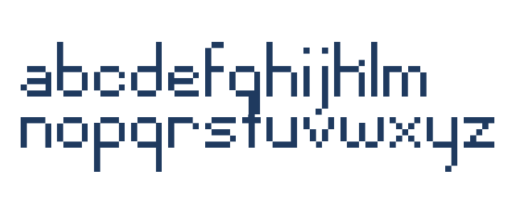 Pixel-Noir Regular Skinny Short Lowercase