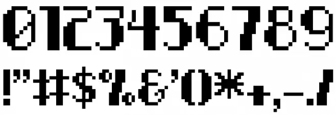 Pixel-Noir Regular Font OTHER CHARS
