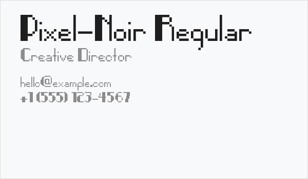 Pixel-Noir Regular Business Card