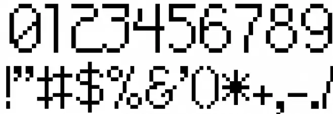 Pixel-Noir Skinny Caps Font OTHER CHARS