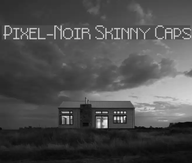 Pixel-Noir Skinny Caps Font examples