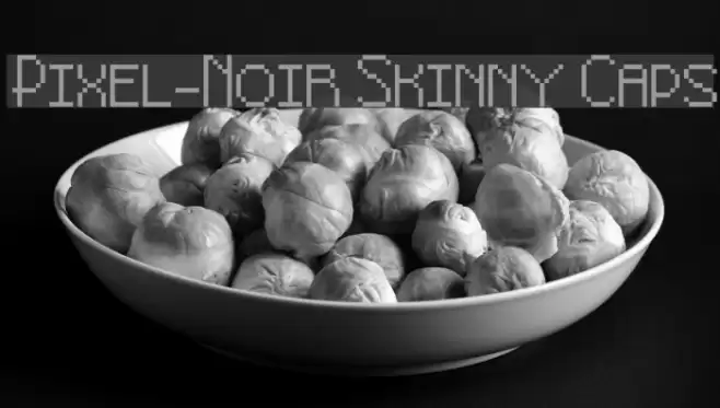 Pixel-Noir Skinny Caps Font examples