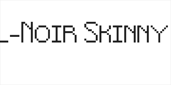 Pixel-Noir Skinny Caps Logo