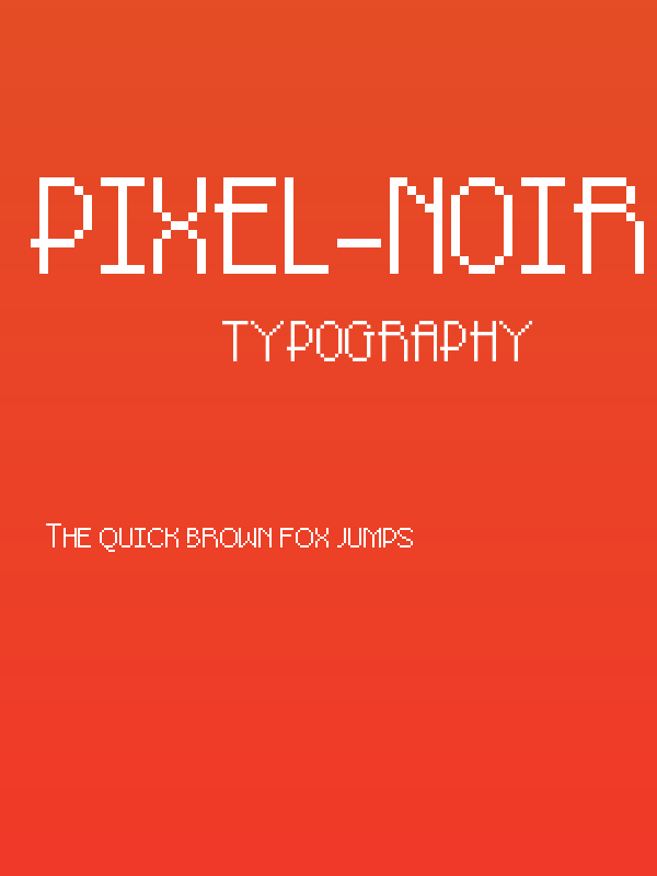 Pixel-Noir Skinny Caps Poster