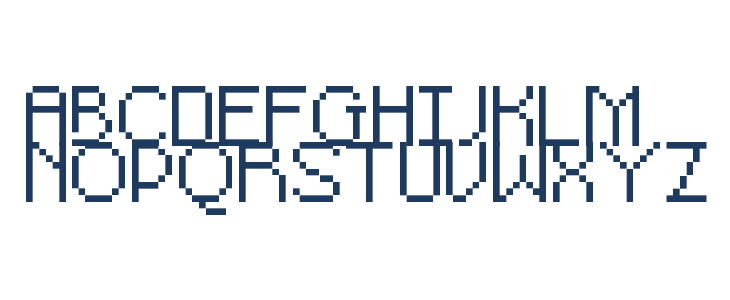 Pixel-Noir Skinny Caps Lowercase