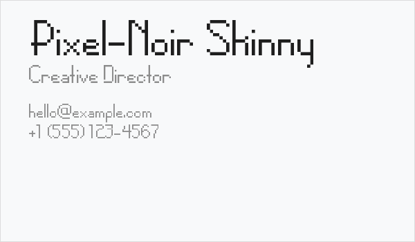 Pixel-Noir Skinny Business Card