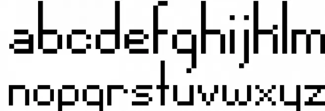 Pixel-Noir Skinny Font LOWERCASE
