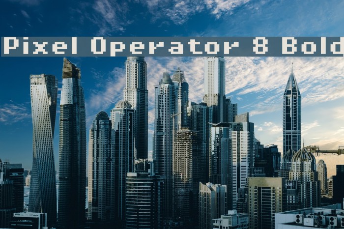Pixel Operator 8 Bold Font examples