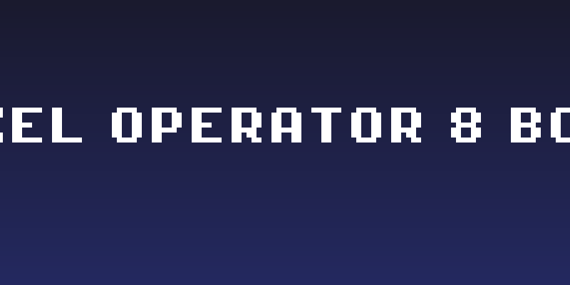 Pixel Operator 8 Bold Social Header