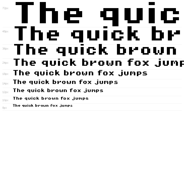 Pixel Operator 8 Bold Waterfall