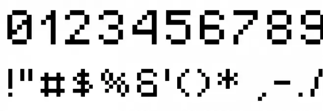 Pixel Operator 8 Font OTHER CHARS