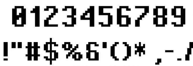 Pixel Operator Bold Font OTHER CHARS