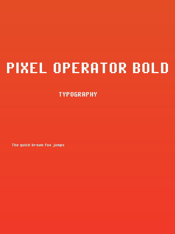 Pixel Operator Bold Poster