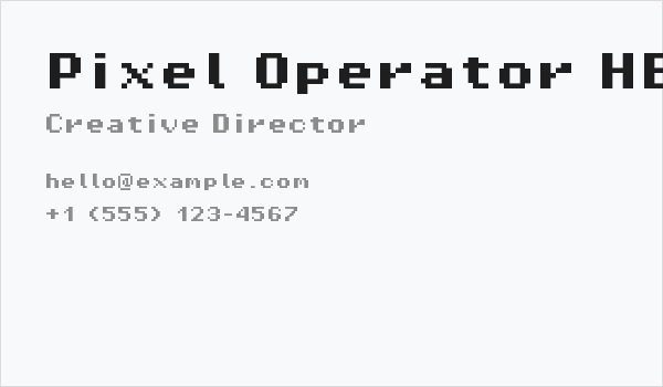 Pixel Operator HB 8 Business Card