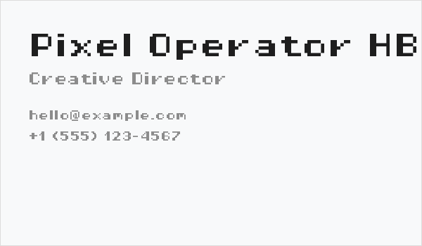 Pixel Operator HB 8 Business Card