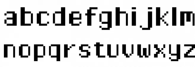 Pixel Operator HB फ़ॉन्ट लोअरकेस