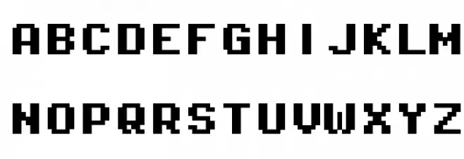 Pixel Operator Mono 8 Bold Caratteri MAIUSCOLE