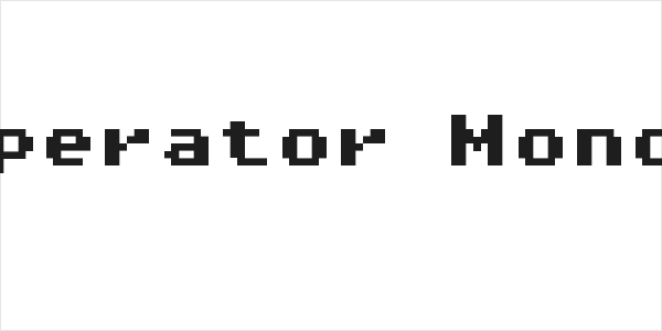 Pixel Operator Mono 8 Bold Logo