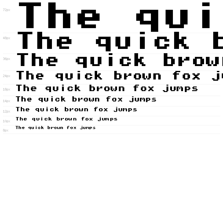 Pixel Operator Mono 8 Bold Waterfall