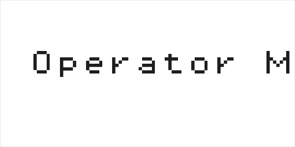 Pixel Operator Mono 8 Logo