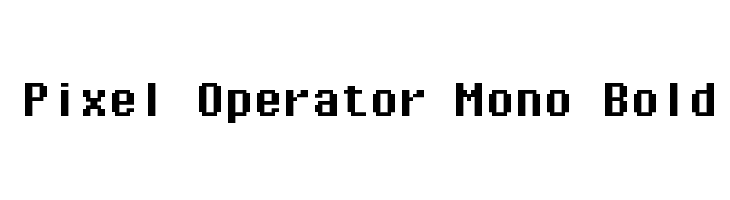 Pixel Operator Mono Bold Font