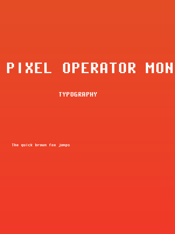 Pixel Operator Mono Bold Poster