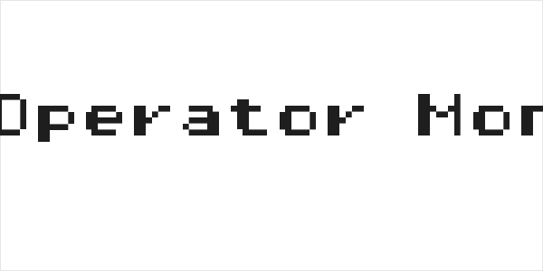 Pixel Operator Mono HB 8 Logo