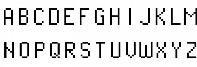 Pixel Operator Mono Caratteri MAIUSCOLE